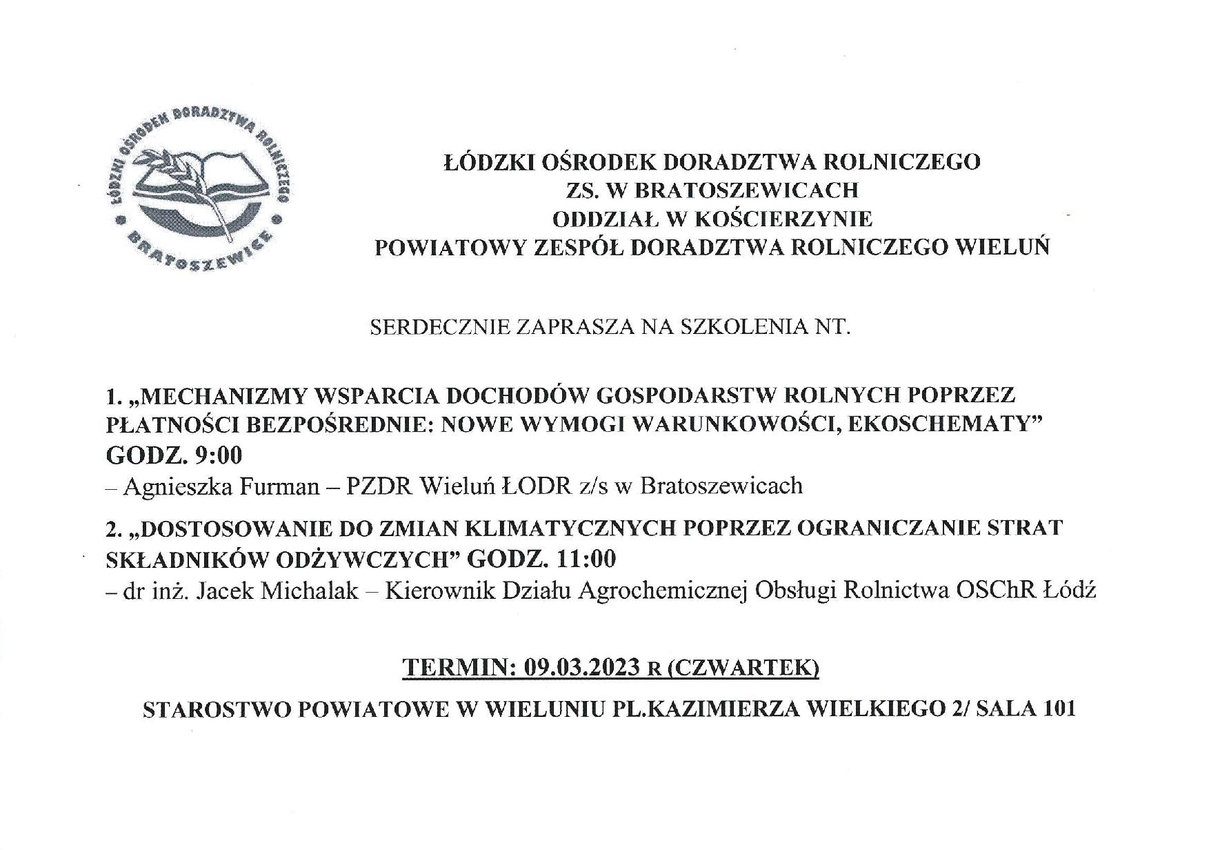20230306 szkolenie doradztwo rolnicze